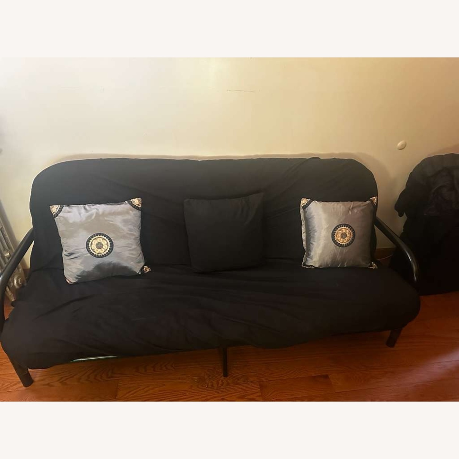 Black Metal Sleeper Sofa - image-3