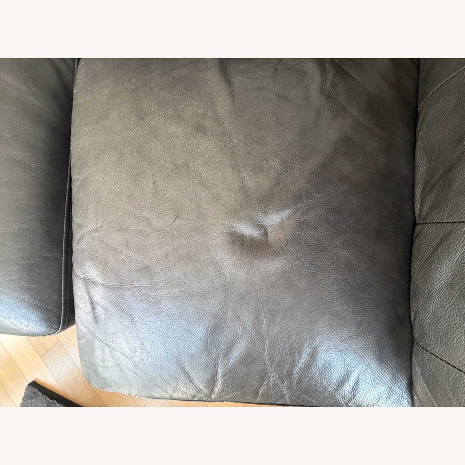 Dark Gray Leather 3+ Piece Sectional - image-4
