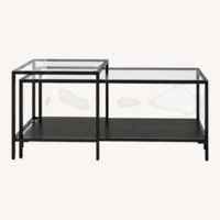 IKEA Vittsjö Black Glass Coffee Table