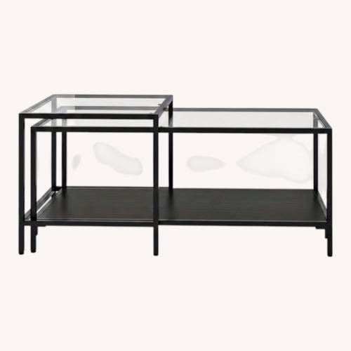 Used IKEA Vittsjö Black Glass Coffee Table for sale on AptDeco