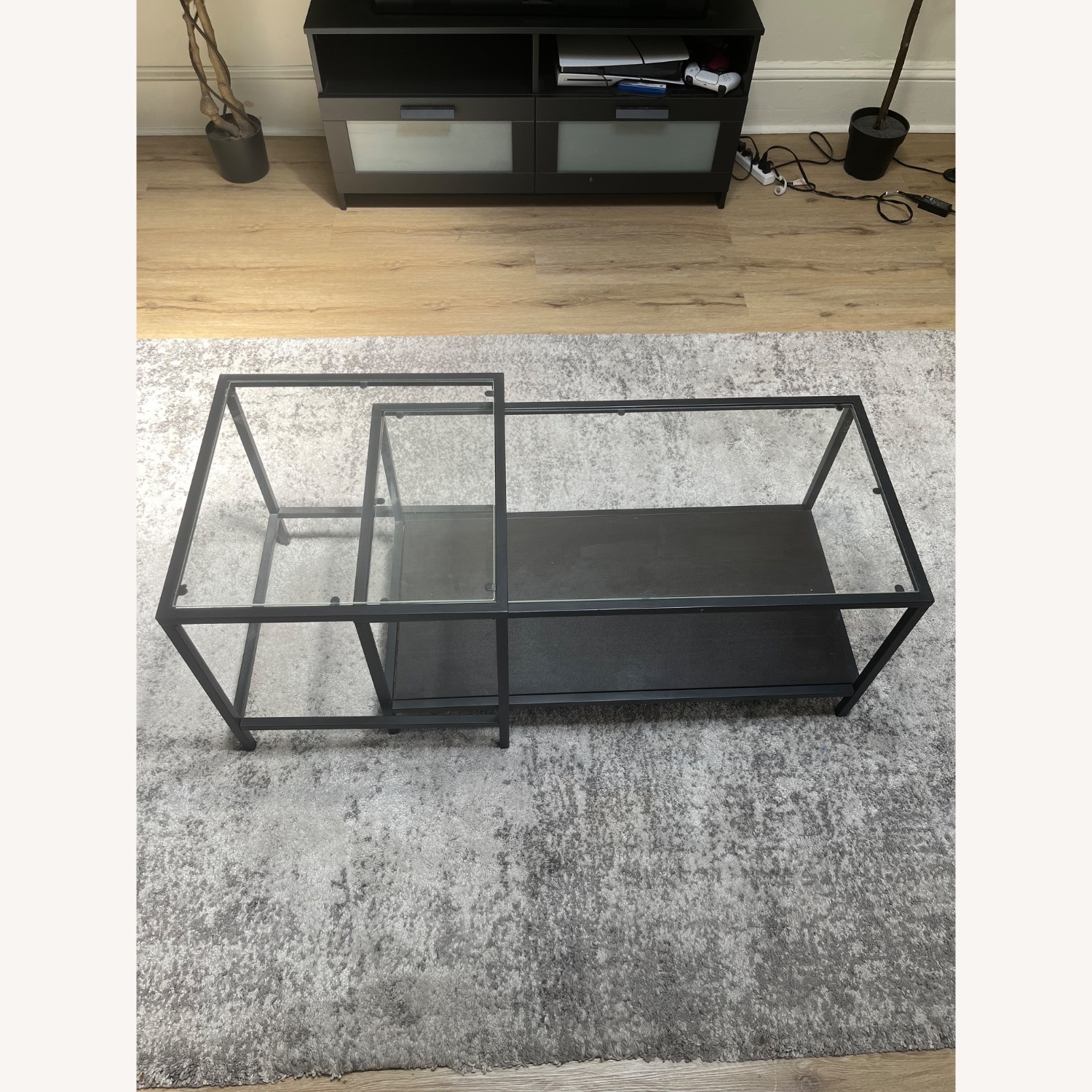 IKEA Vittsjö Black Glass Coffee Table - image-1