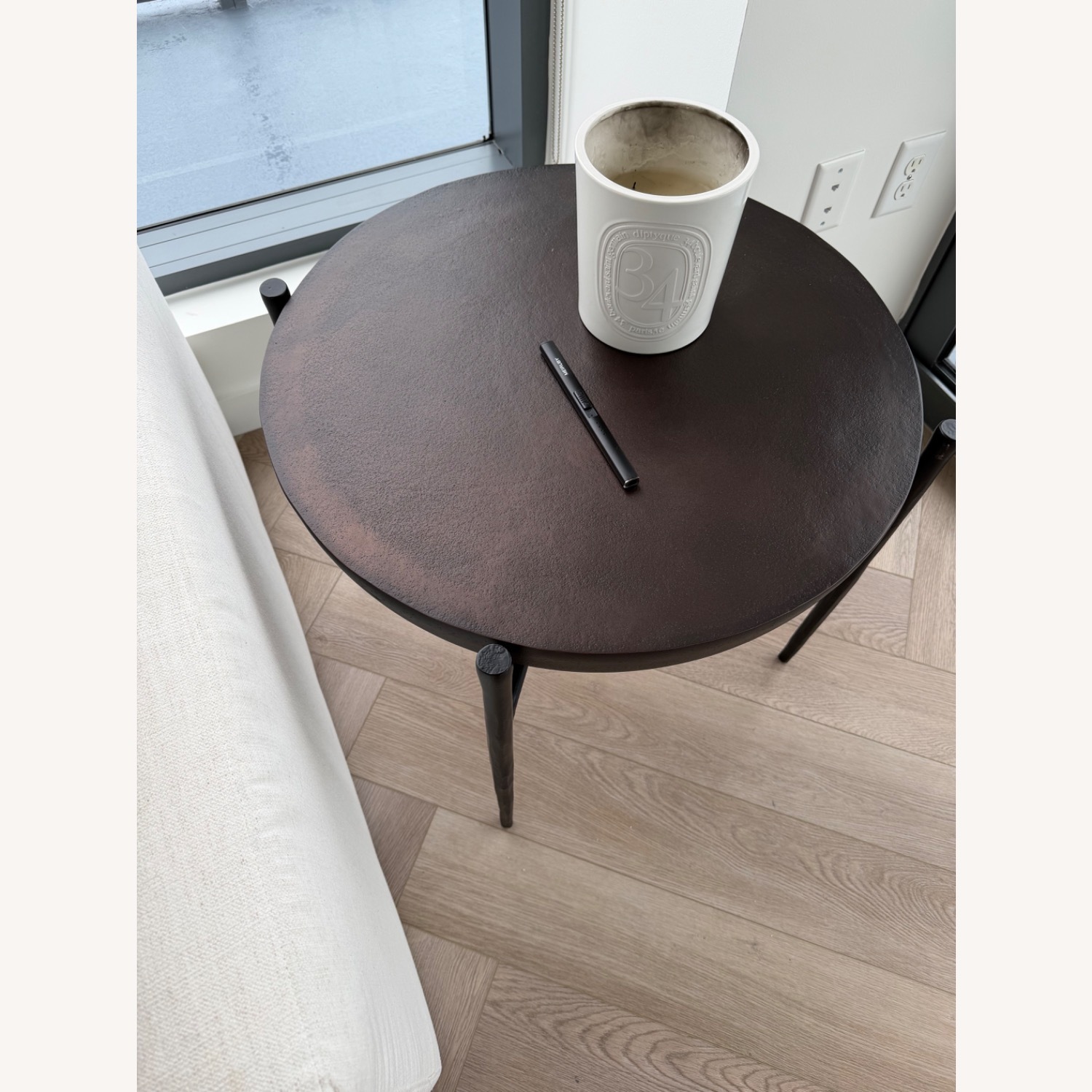 Arhaus Donovan Round Table Black Side Table - image-3
