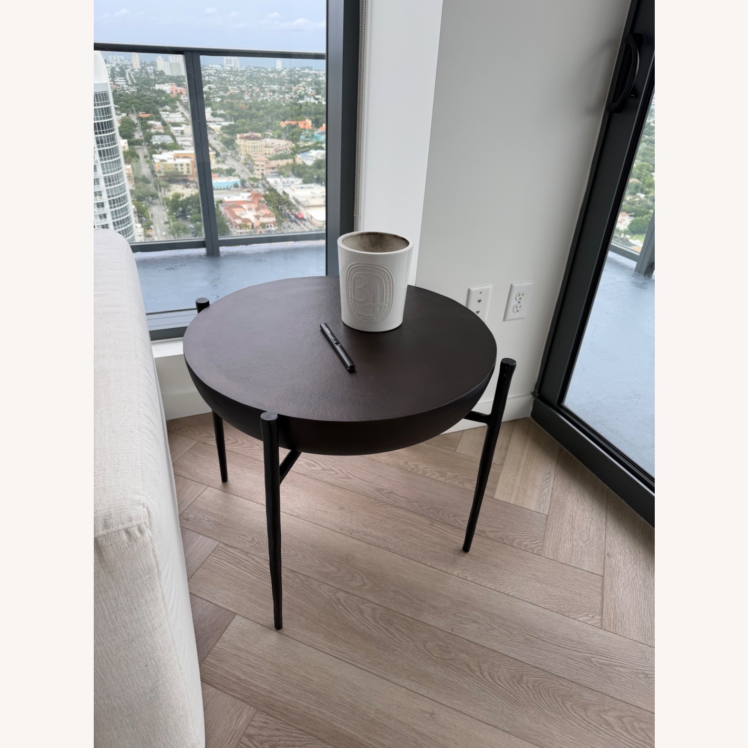 Arhaus Donovan Round Table Black Side Table - image-2