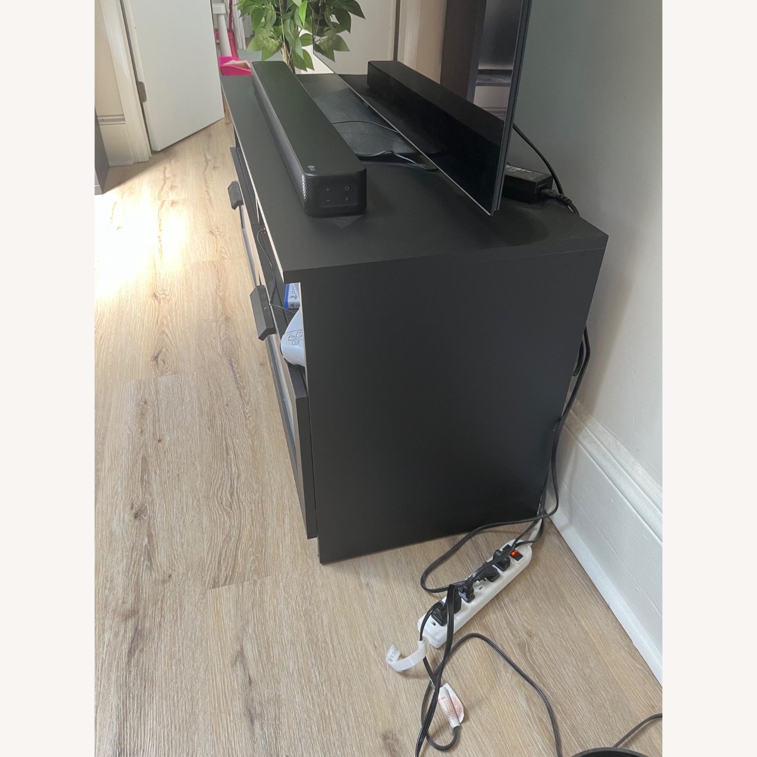 IKEA Brimnes Black Wood Media Storage - image-3