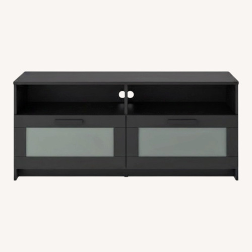Used IKEA Brimnes Black Wood Media Storage for sale on AptDeco