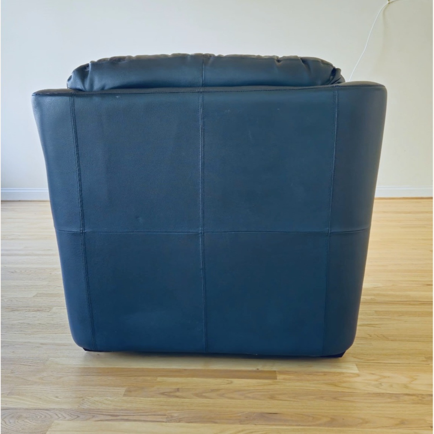 Marlo Vintage Furniture  Blue Leather Armchair - image-2
