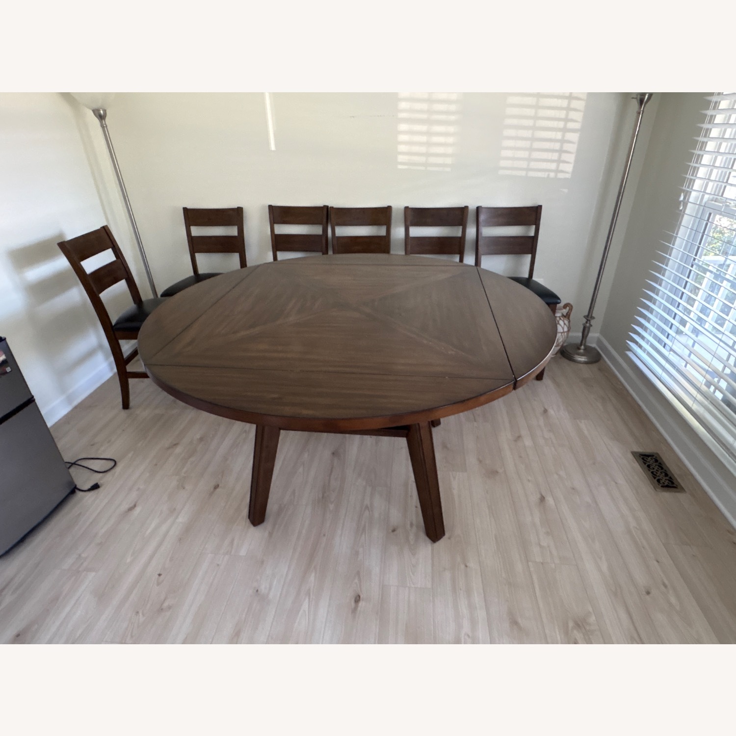 Costsco Square / Circular Dining Table and 6 Chairs - image-6
