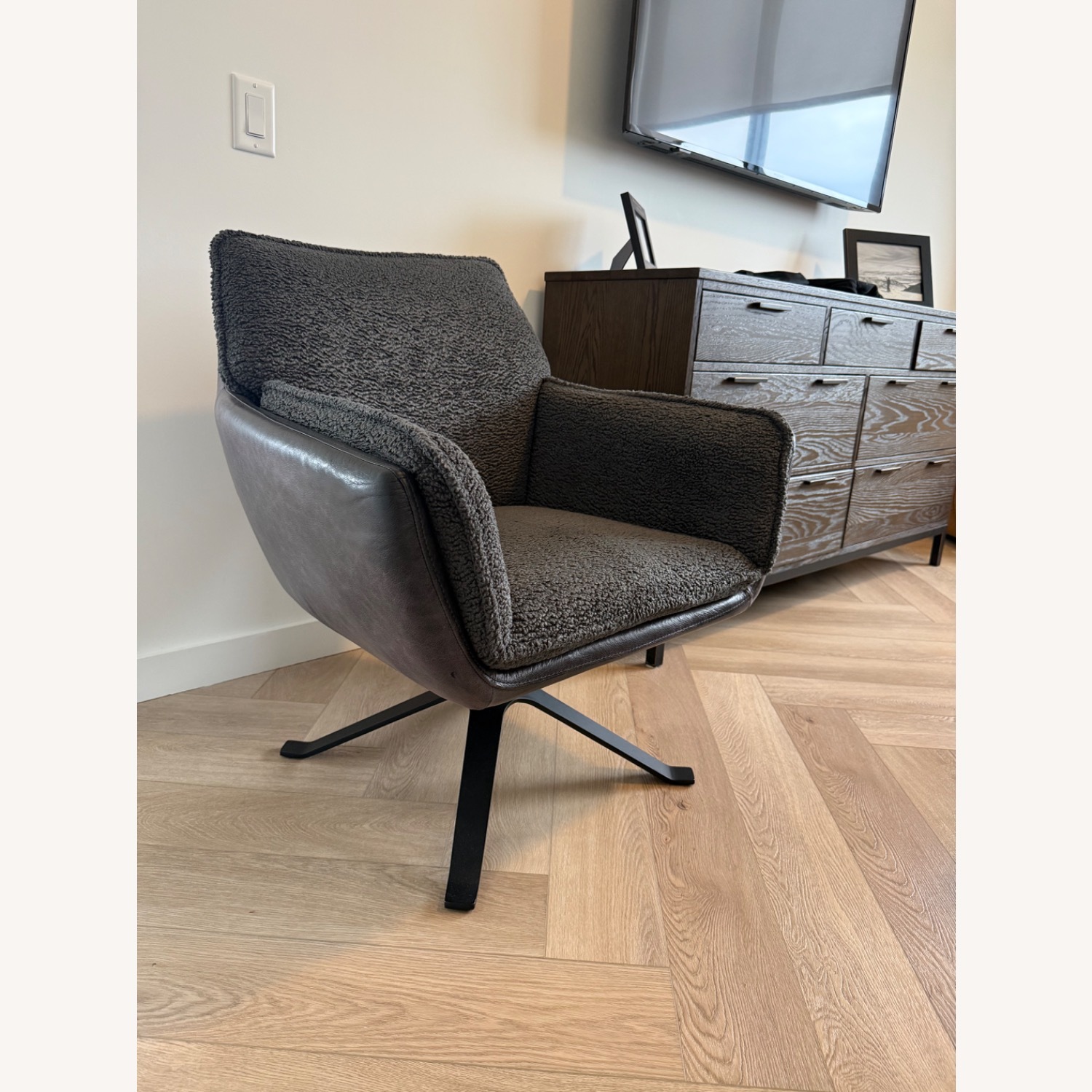 Arhaus Dark Brown Armchair - image-2