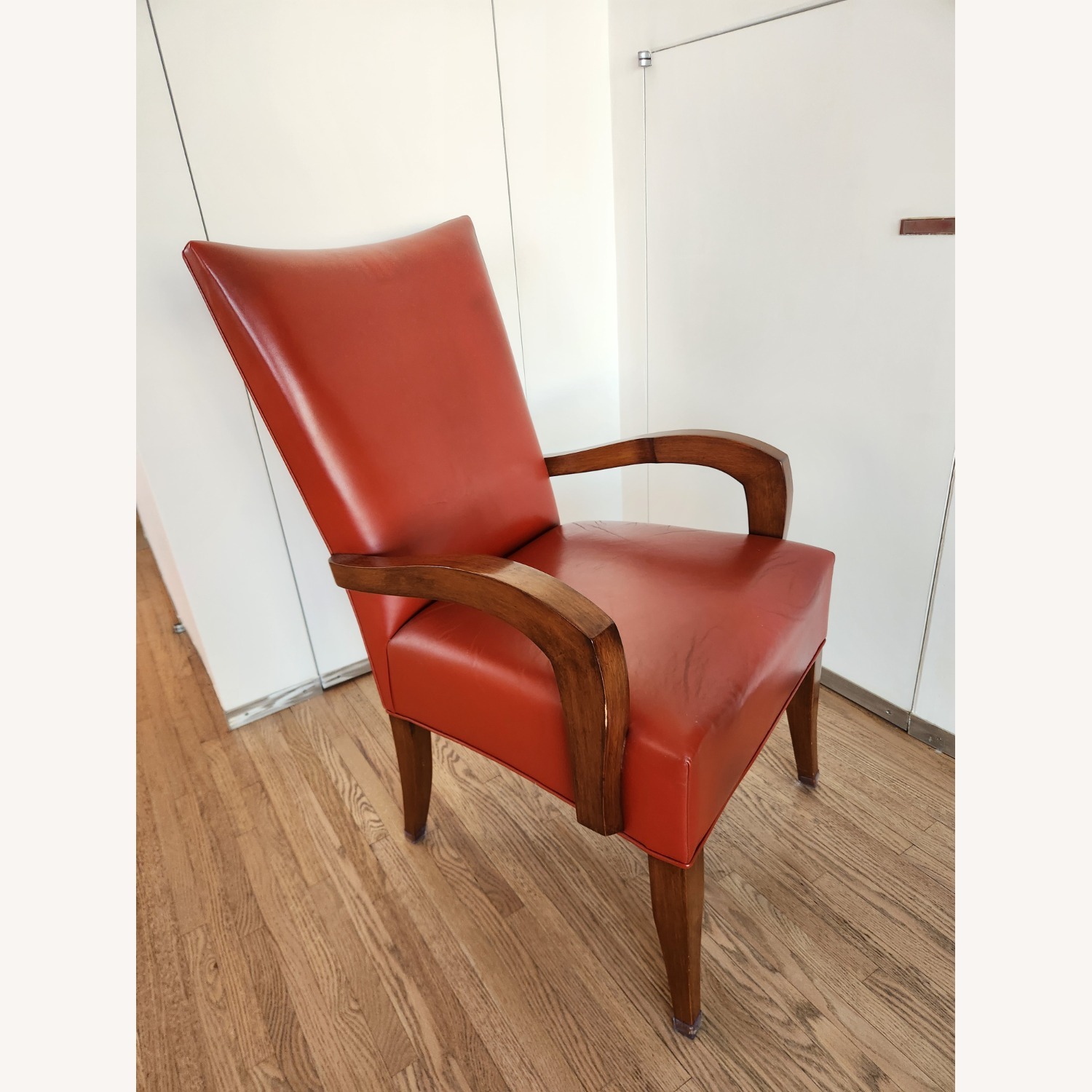 Terracotta MCM Leather Dining Chairs Set of 8 - image-2