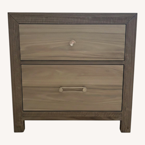 Used Value City Furniture Light Gray Wood Nightstands for sale on AptDeco