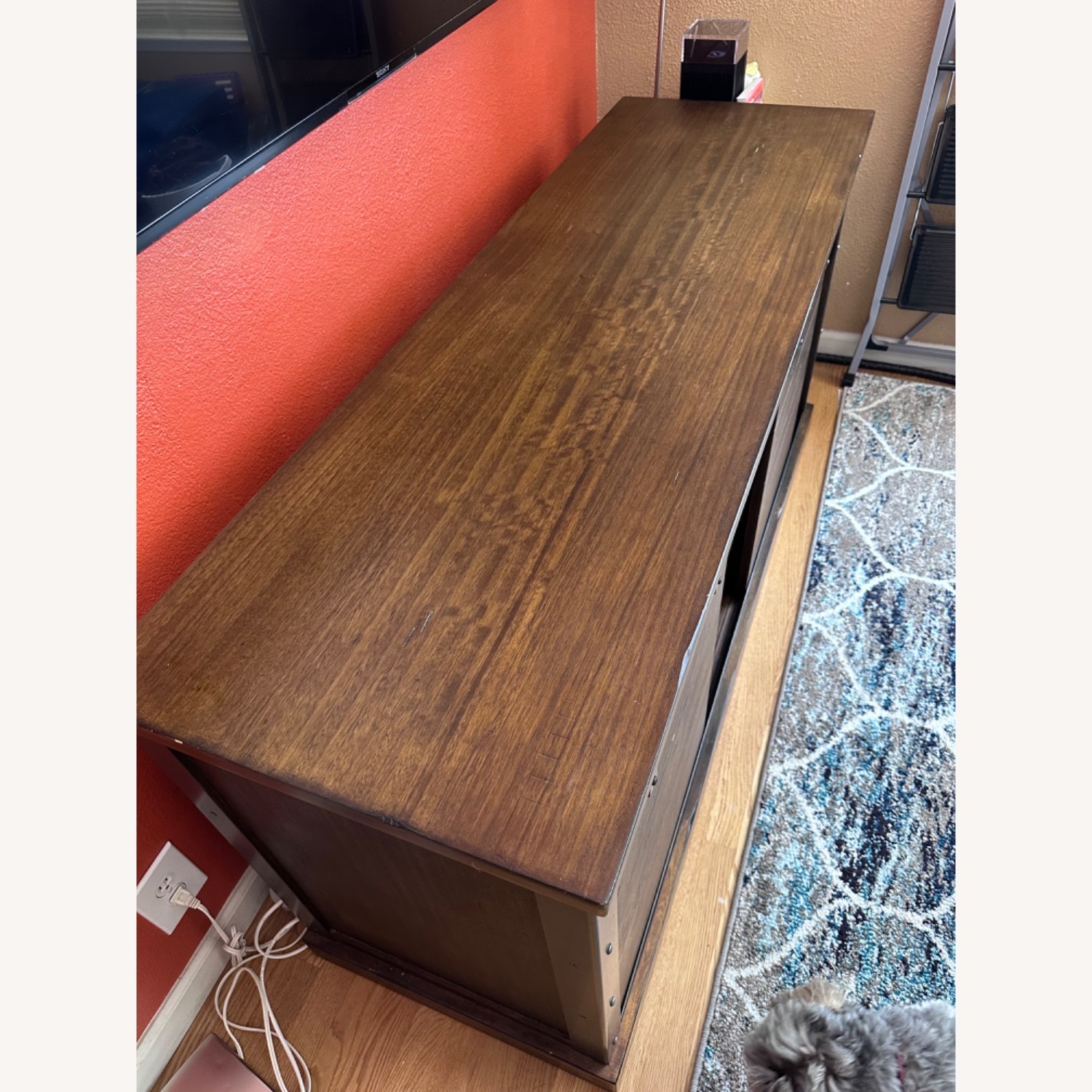 Wood Barn Media Console with Sliding Doors - image-4