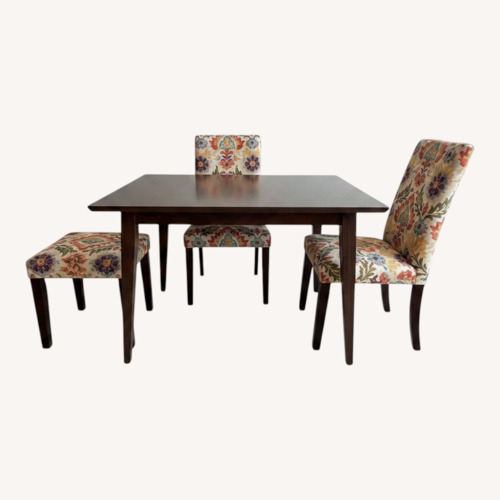 Used World Market Wood Table + 4 Chairs for sale on AptDeco