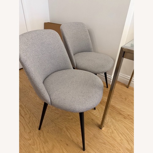 Used West Elm Light Gray Fabric Dining Chair for sale on AptDeco