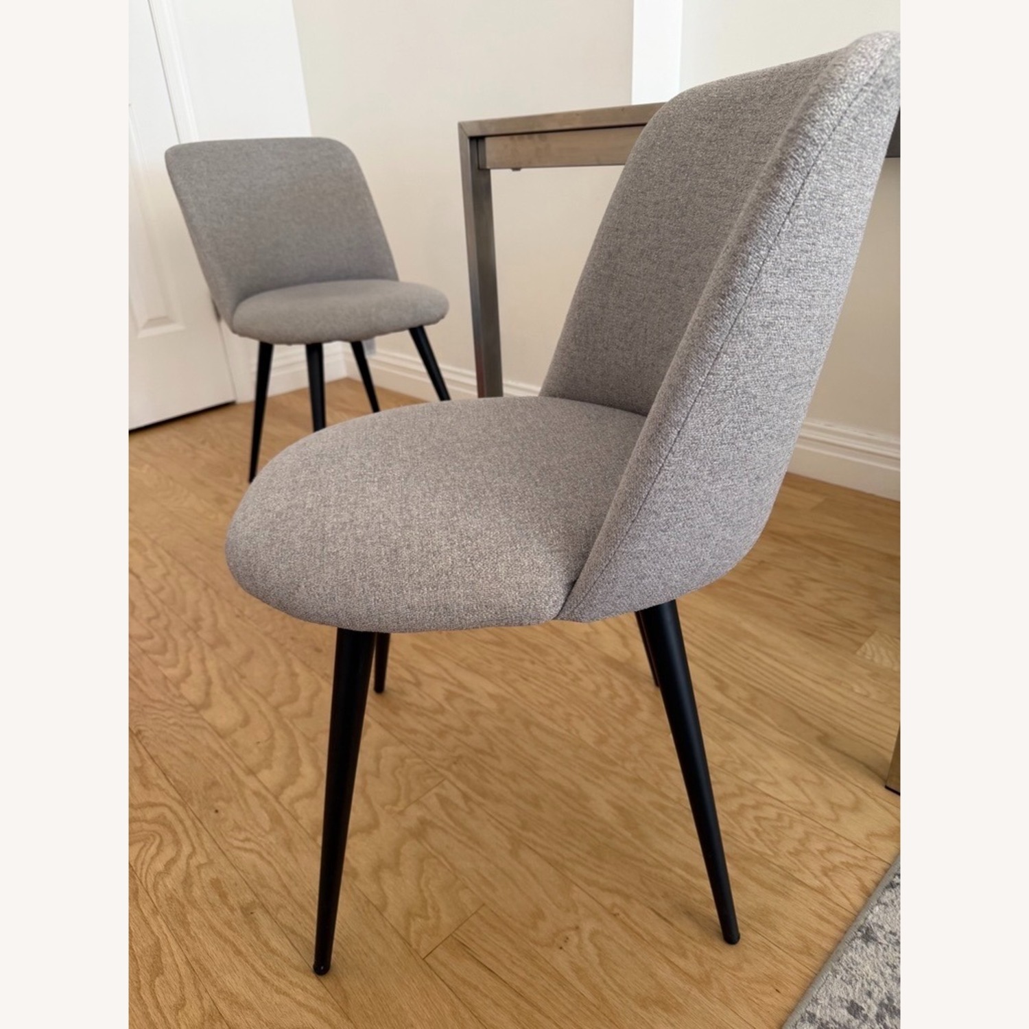 West Elm Light Gray Fabric Dining Chair - image-2