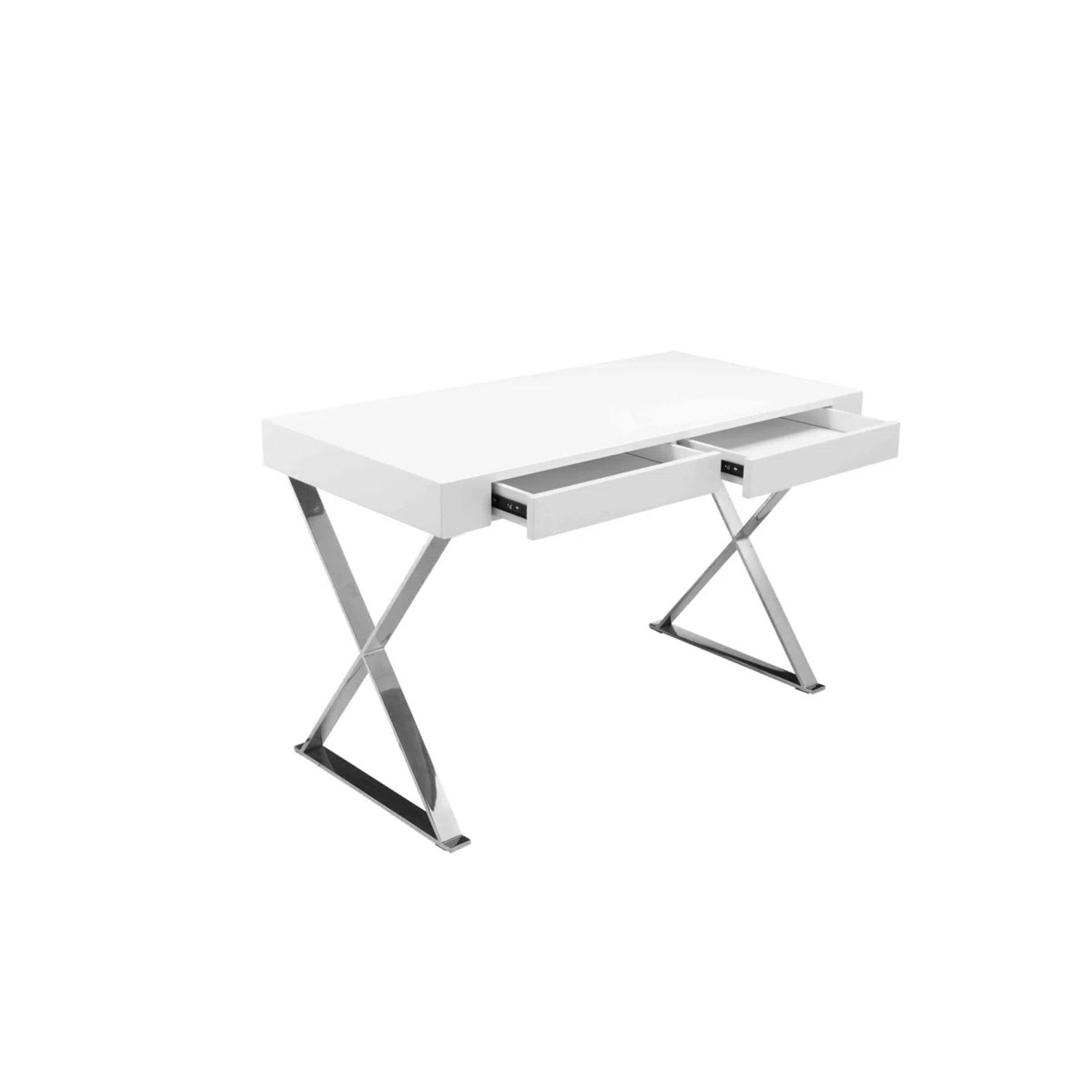 Wade Logan White Lacquer Desk - image-5