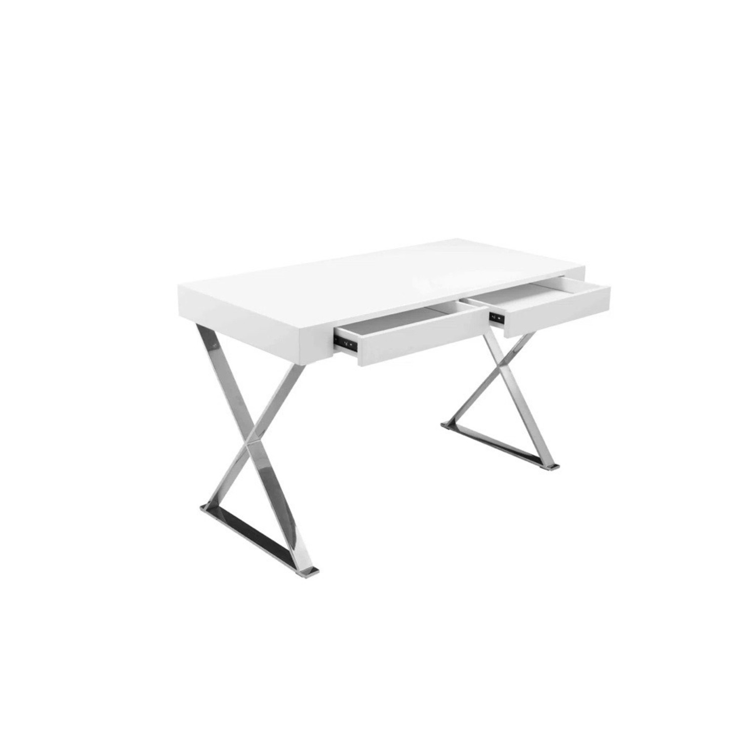 Wade Logan White Lacquer Desk - image-2