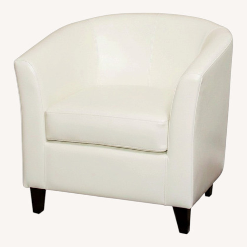Used Christopher Knight Home White Accent Chair for sale on AptDeco