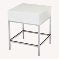 Bed Bath & Beyond White Lacquer Side Table