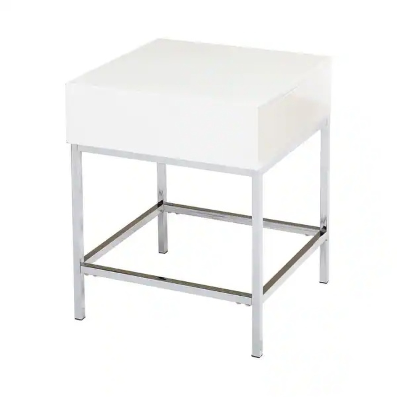 Bed Bath & Beyond White Lacquer Side Table - image-5
