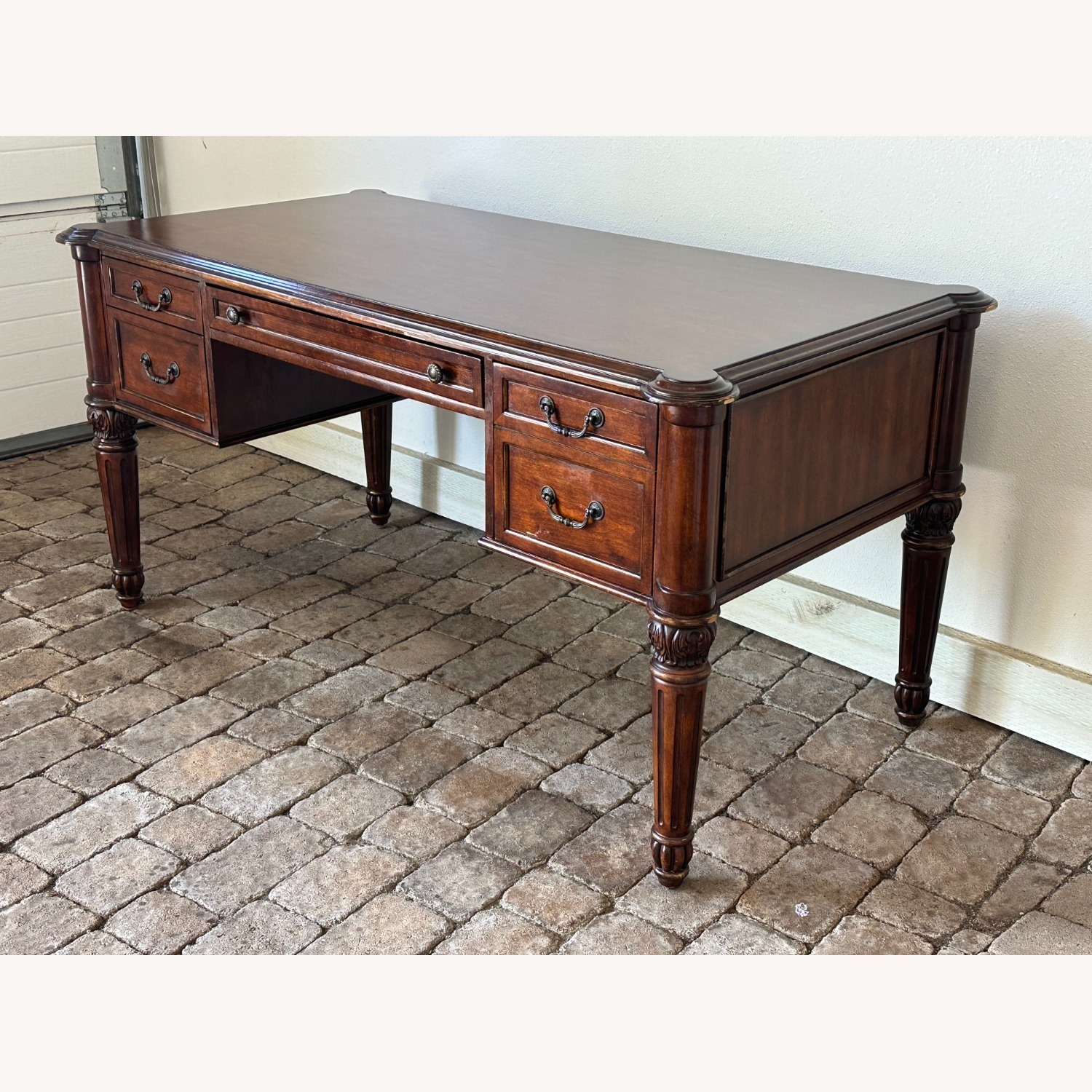 Ethan Allen Federal Executive Cherry Writing Desk - image-3