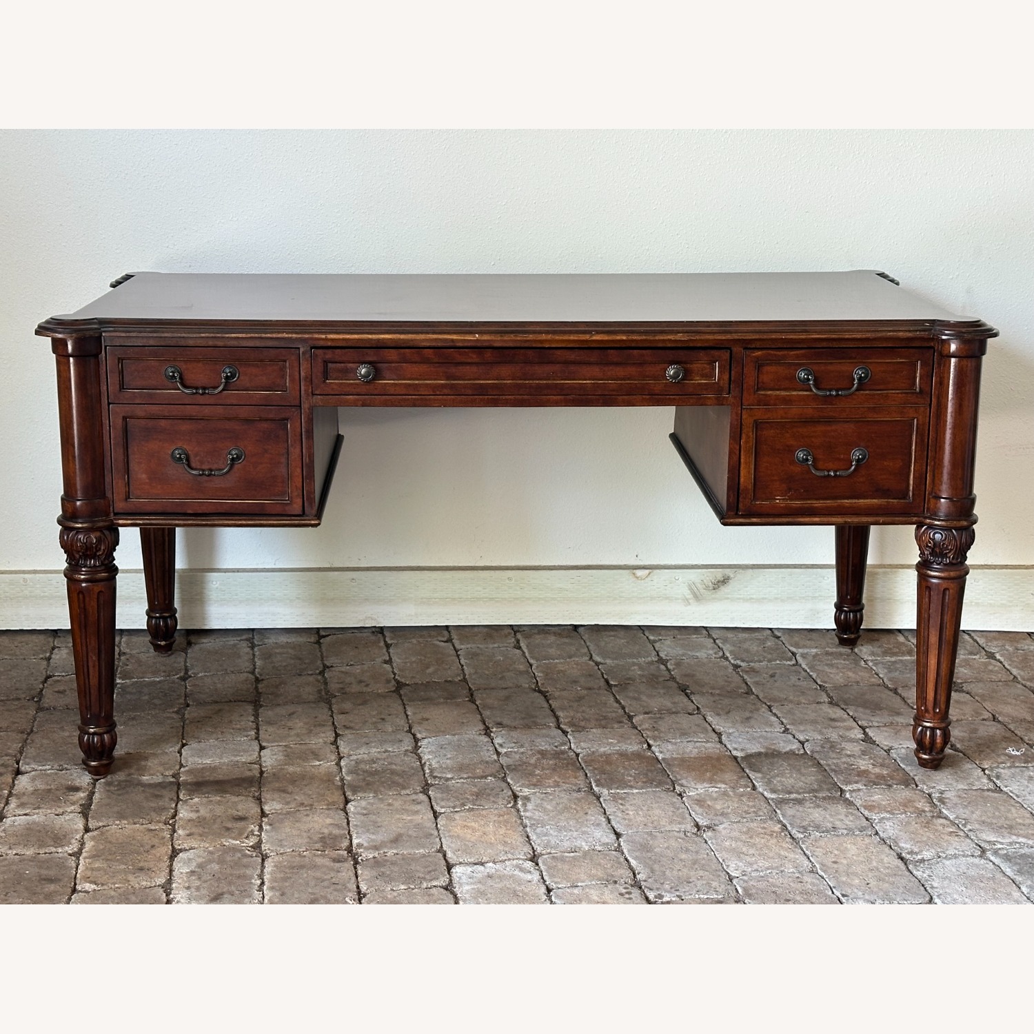 Ethan Allen Federal Executive Cherry Writing Desk - image-2