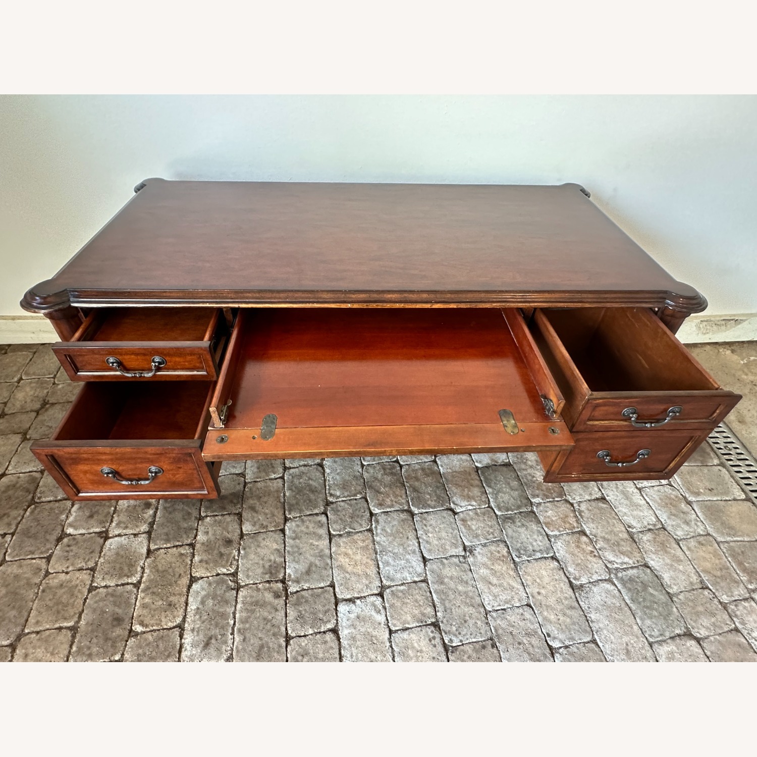 Ethan Allen Federal Executive Cherry Writing Desk - image-5