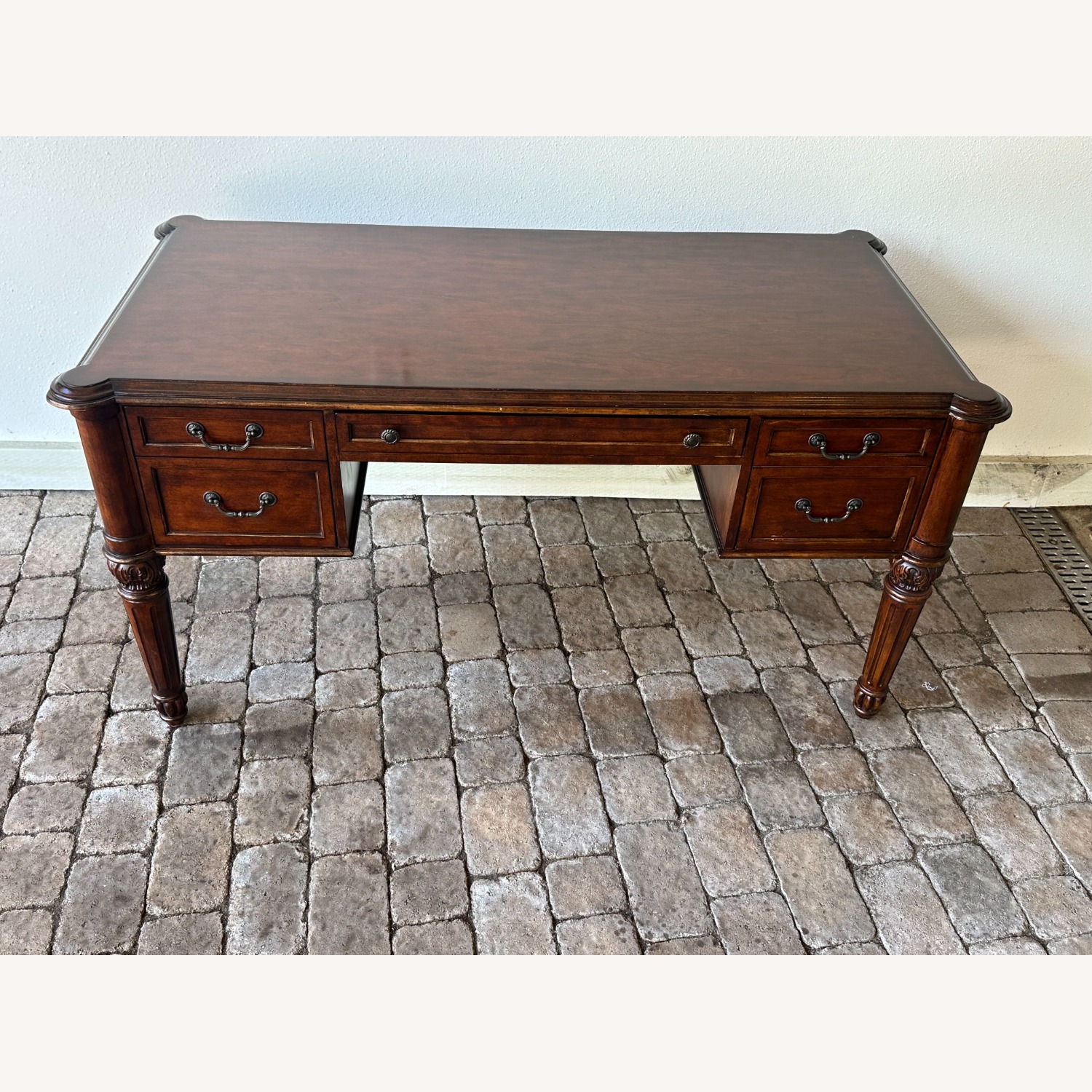 Ethan Allen Federal Executive Cherry Writing Desk - image-4