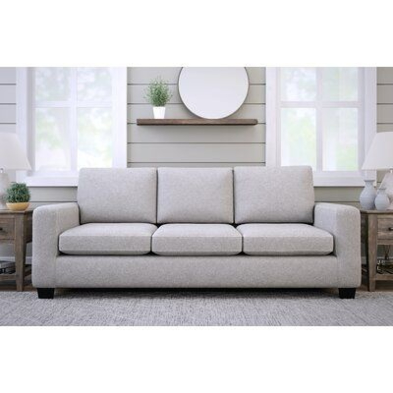 Wayfair Light Gray Fabric 3+ Seater Sofa - image-4