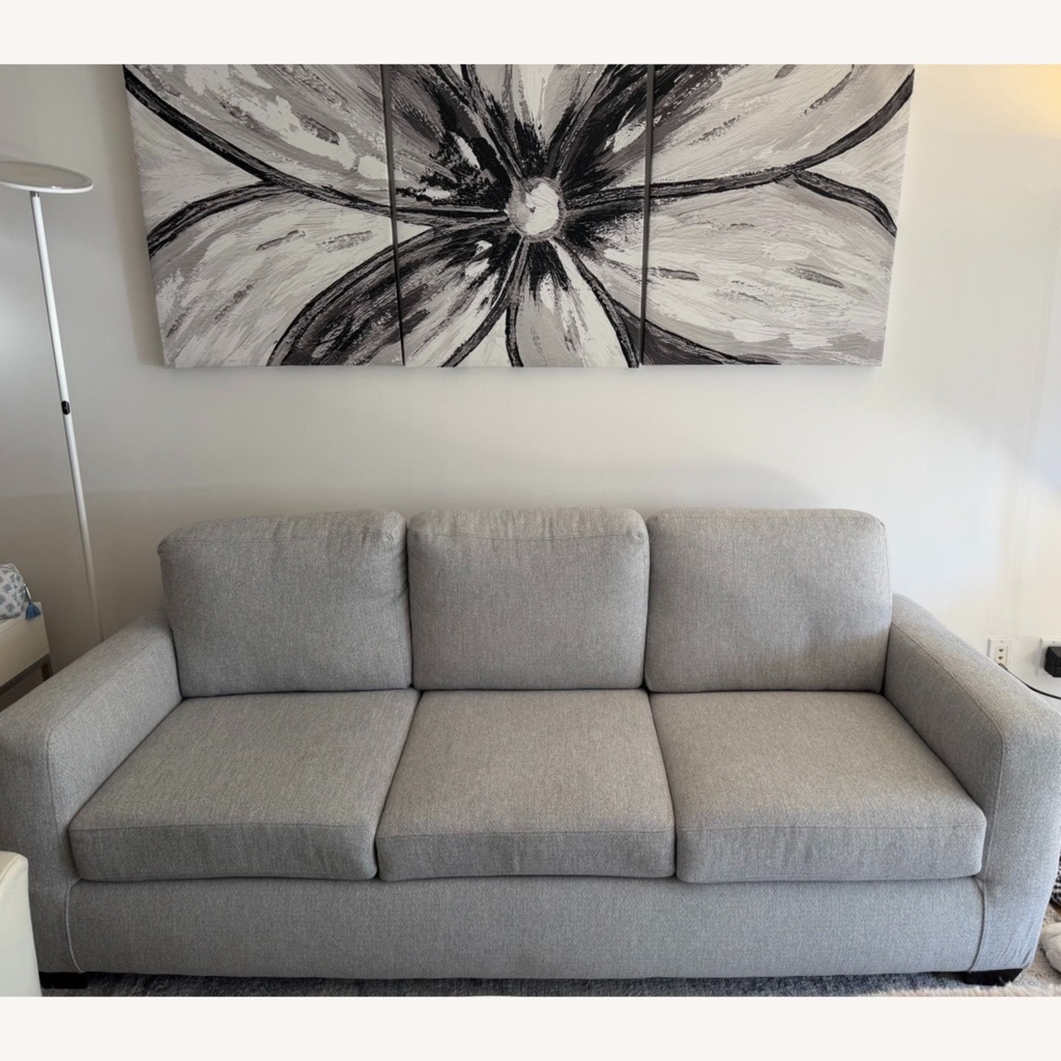 Wayfair Light Gray Fabric 3+ Seater Sofa - image-1