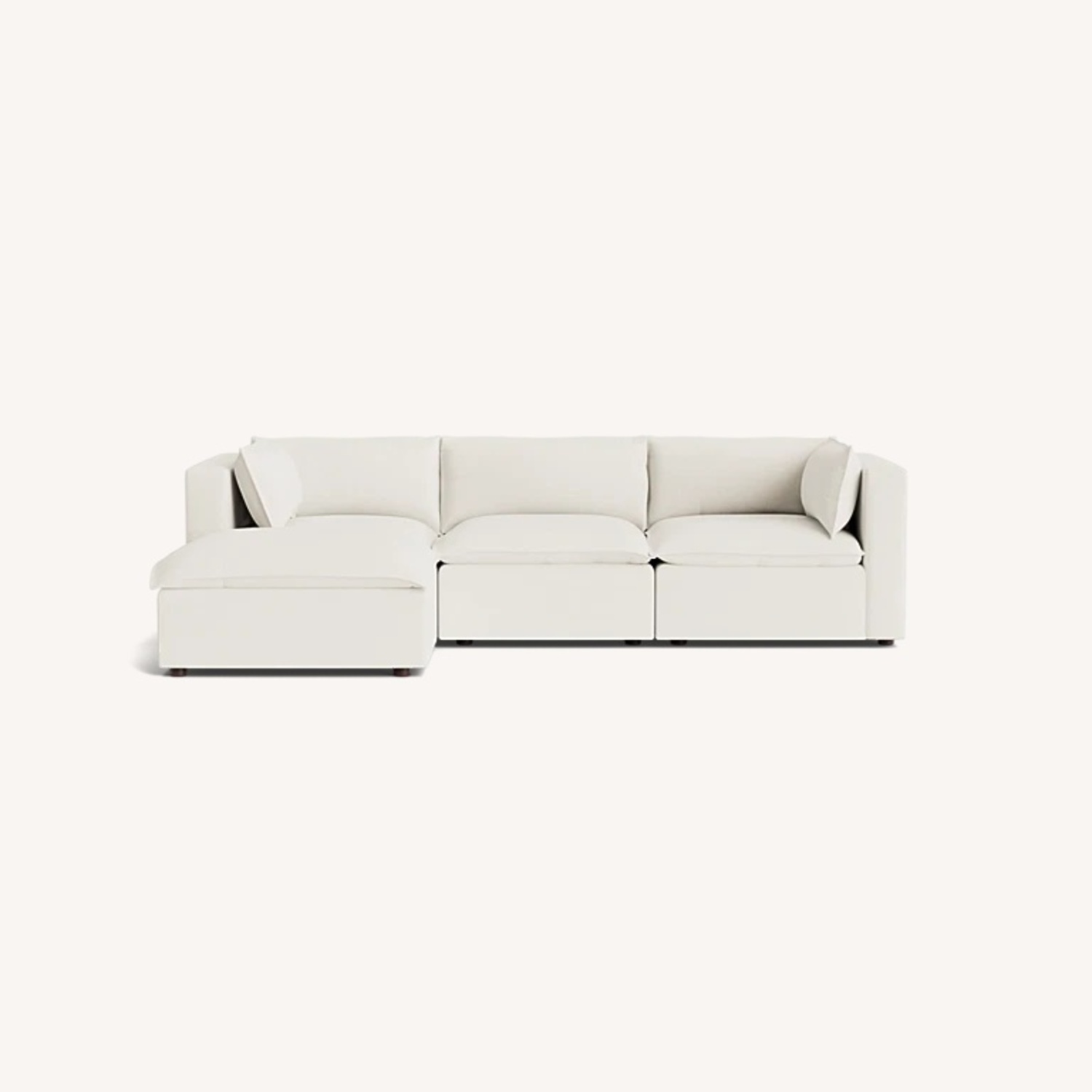 Joybird Haine White Fabric 3+ Piece Sectional - image-2