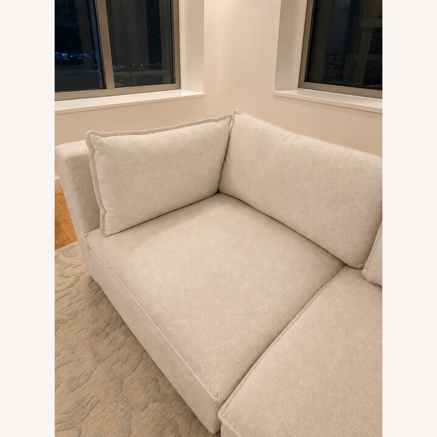 Joybird Haine White Fabric 3+ Piece Sectional - image-3