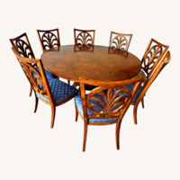 Century Furniture Round Dining Table & 8 Chairs