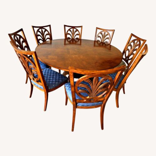 Used Century Furniture Round Dining Table & 8 Chairs for sale on AptDeco