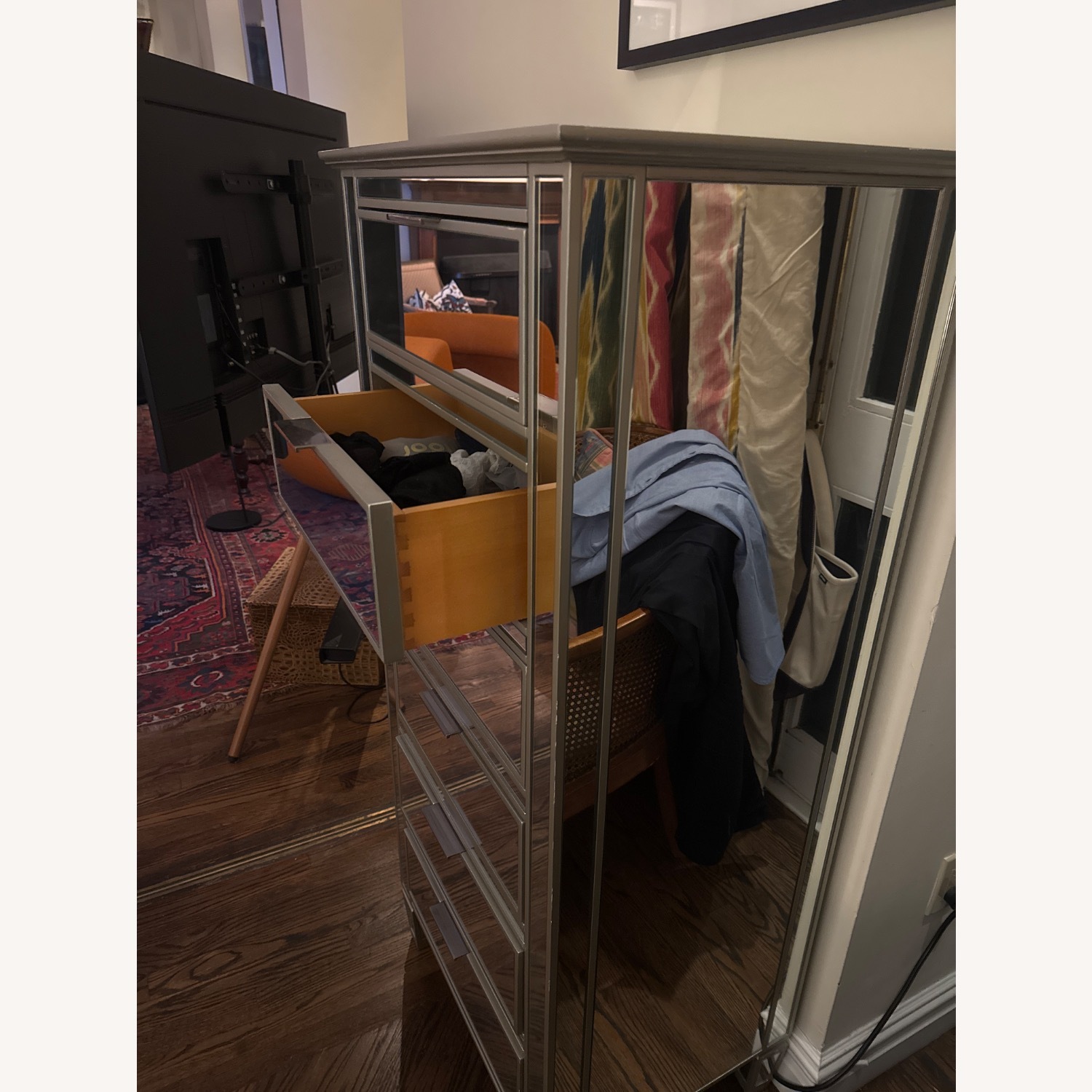 Vintage/Antique Light Gray Armoire - image-6