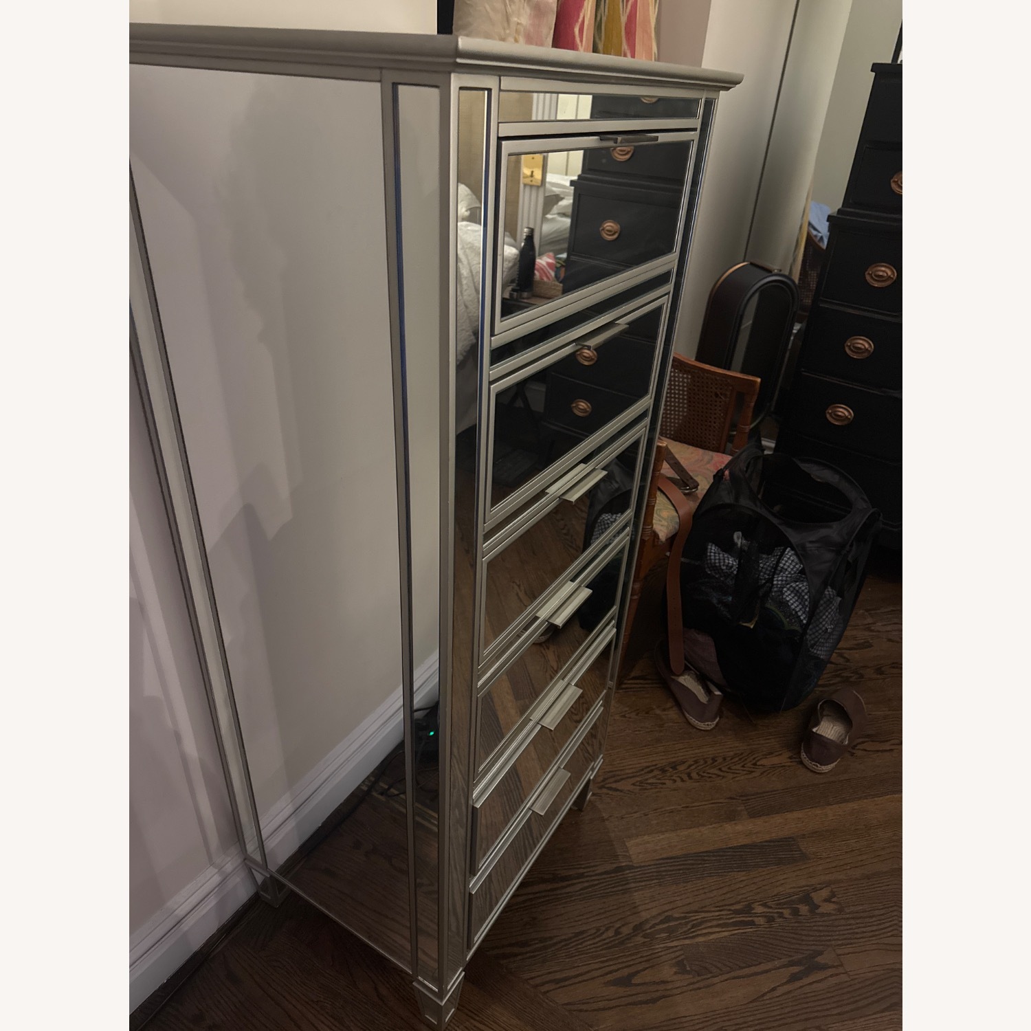 Vintage/Antique Light Gray Armoire - image-4