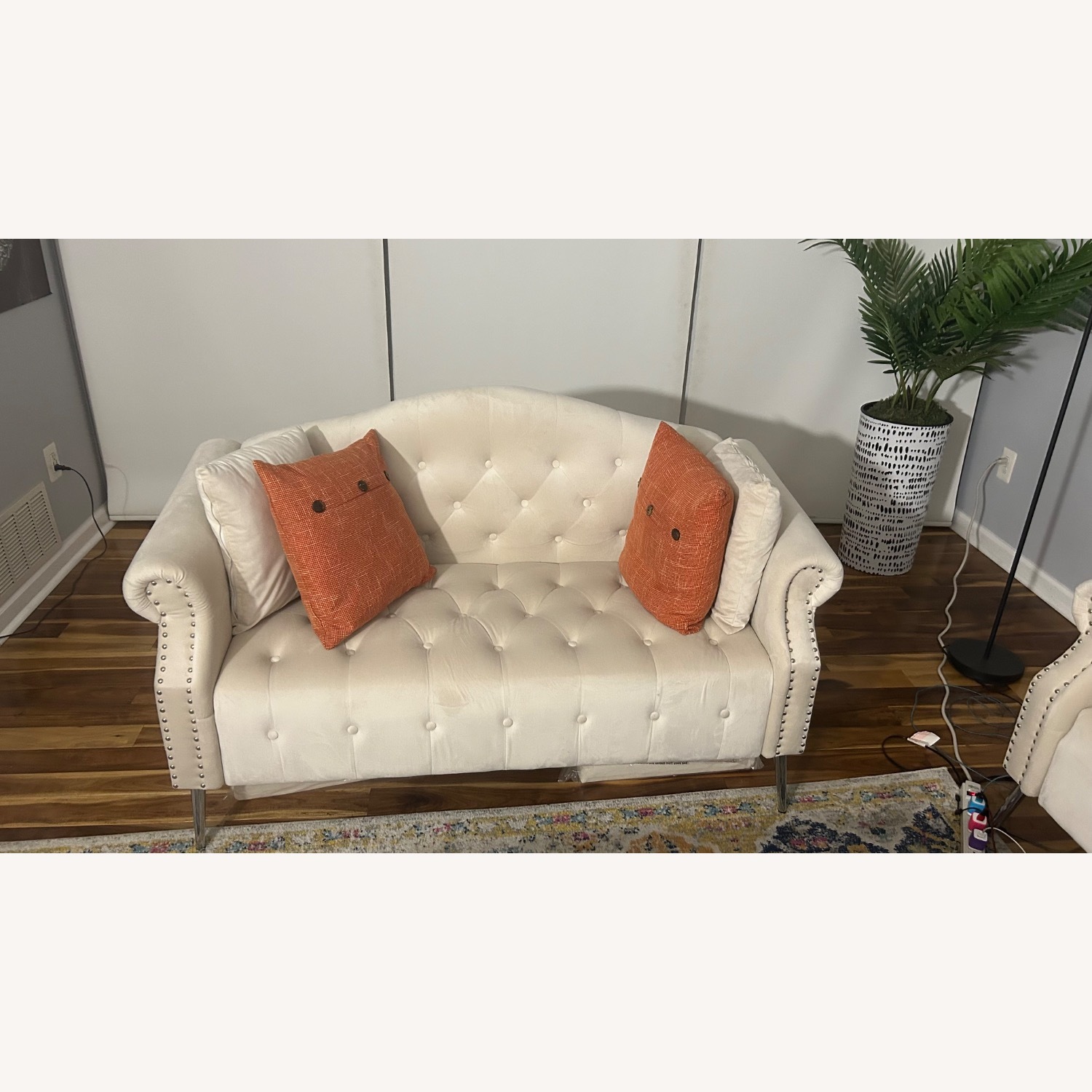 Vintage/Antique White Seater Sofa - image-1