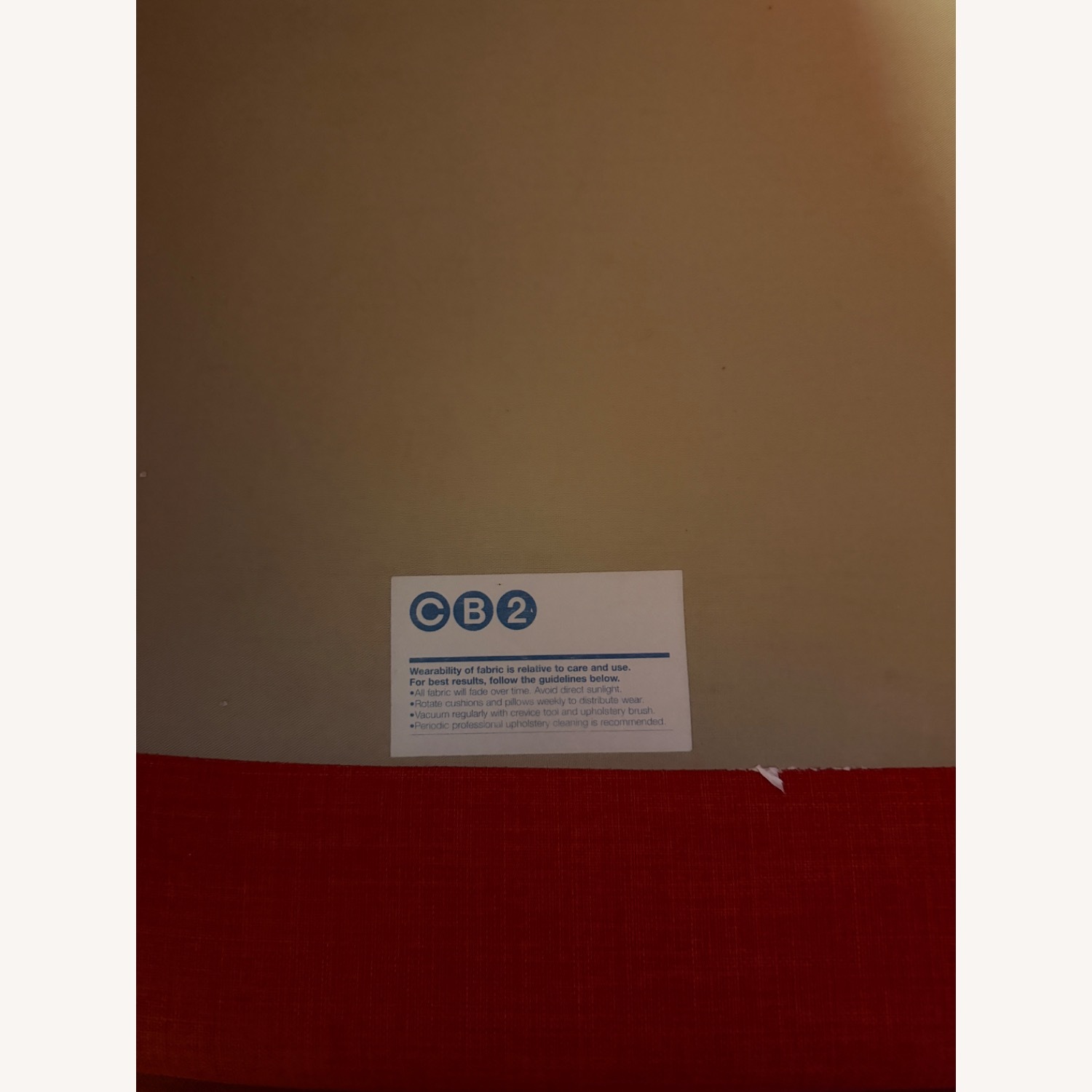 CB2 Orange Fabric Accent Chair - image-4