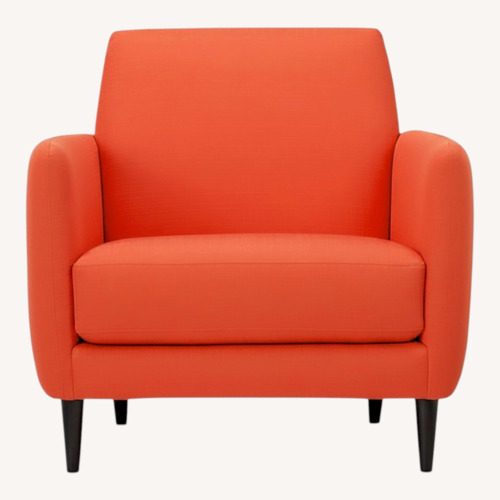 Used CB2 Orange Fabric Accent Chair for sale on AptDeco