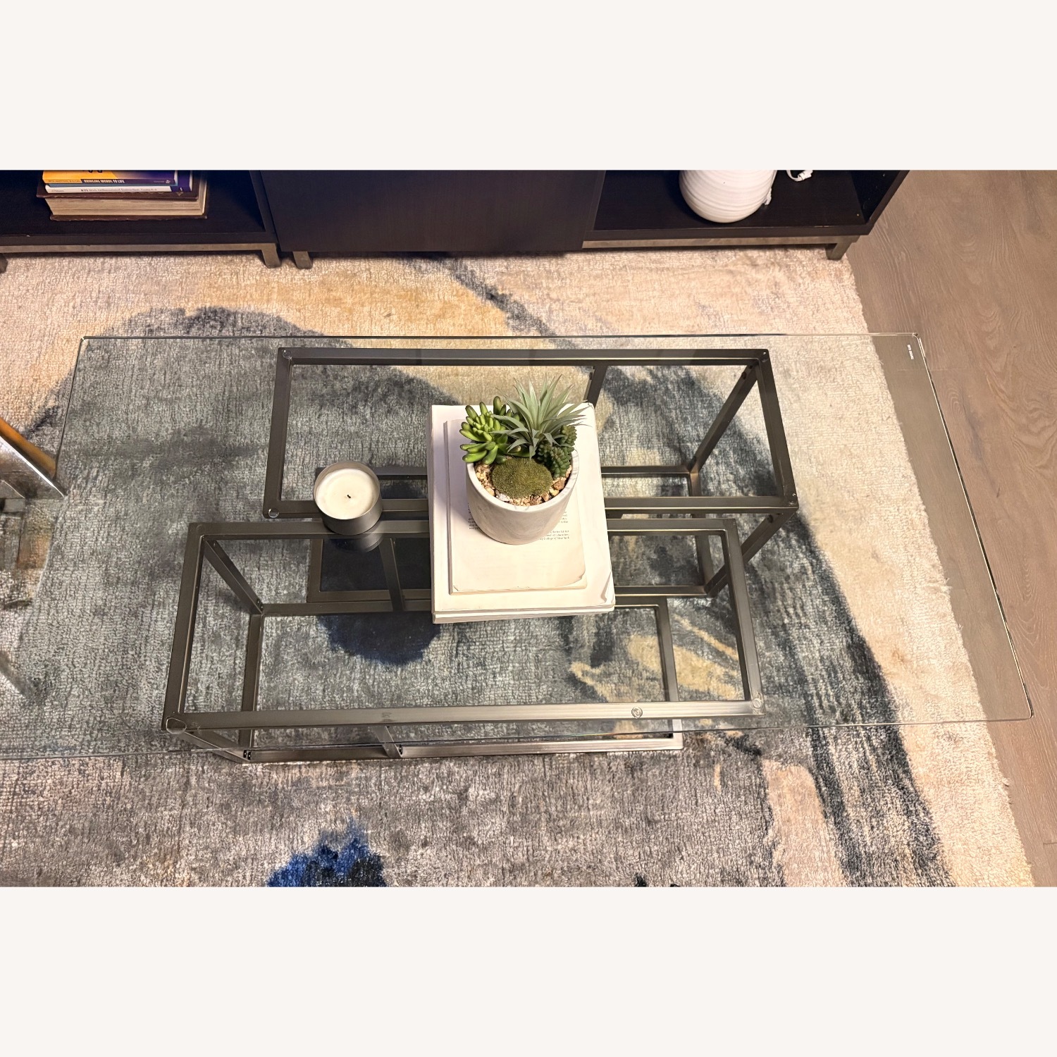 West Elm Transparent Glass Coffee Table - image-3