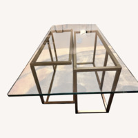 West Elm Transparent Glass Coffee Table