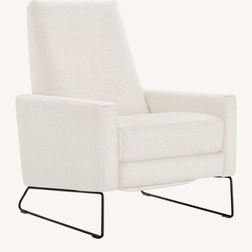 Used Design Within Reach Flight White Fabric Recliner for sale on AptDeco