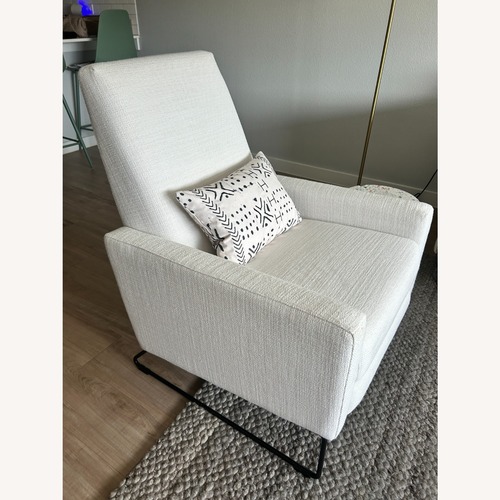 Used Design Within Reach Flight White Fabric Recliner for sale on AptDeco