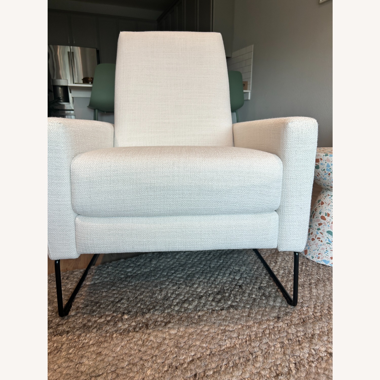 Design Within Reach Flight White Fabric Recliner - image-7