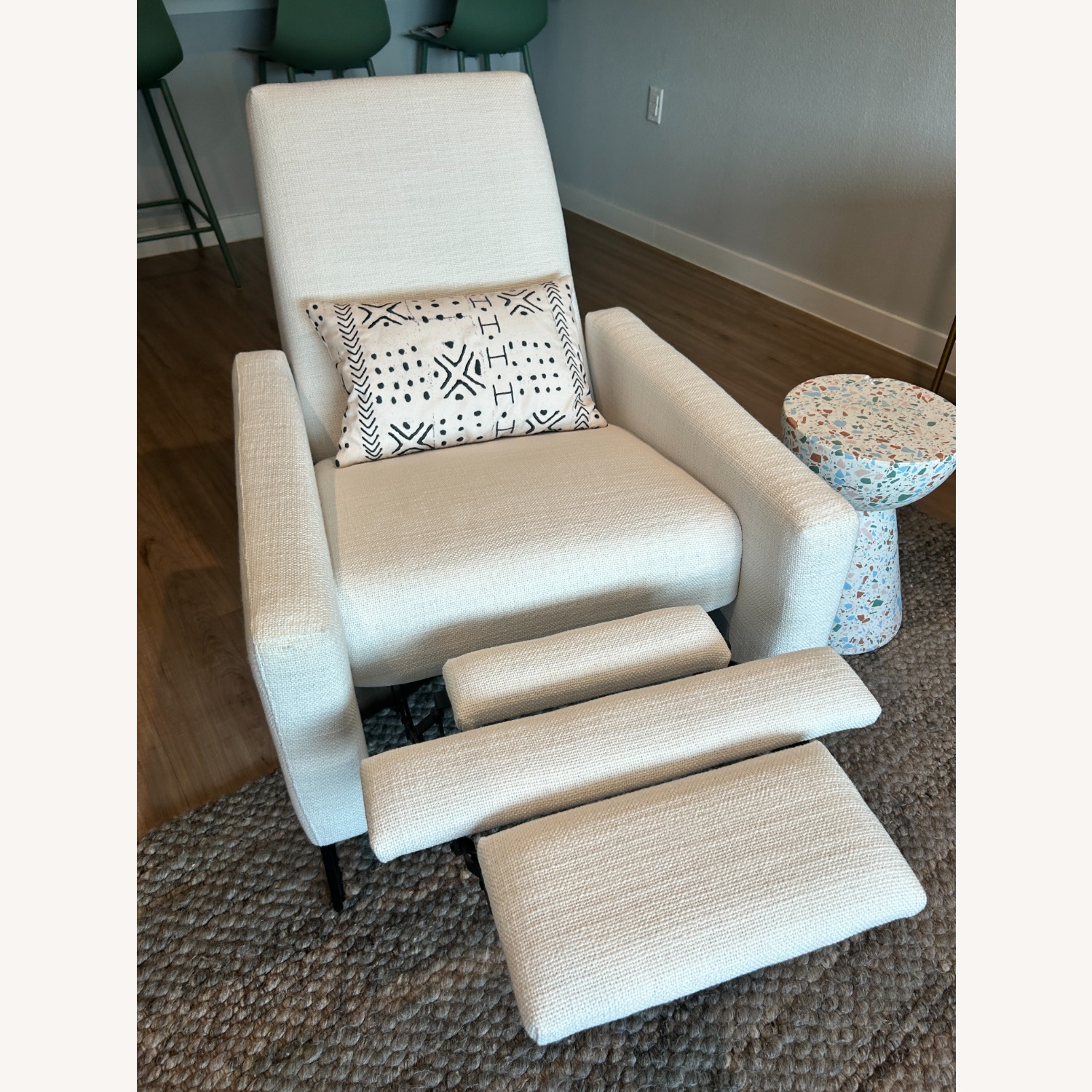 Design Within Reach Flight White Fabric Recliner - image-9