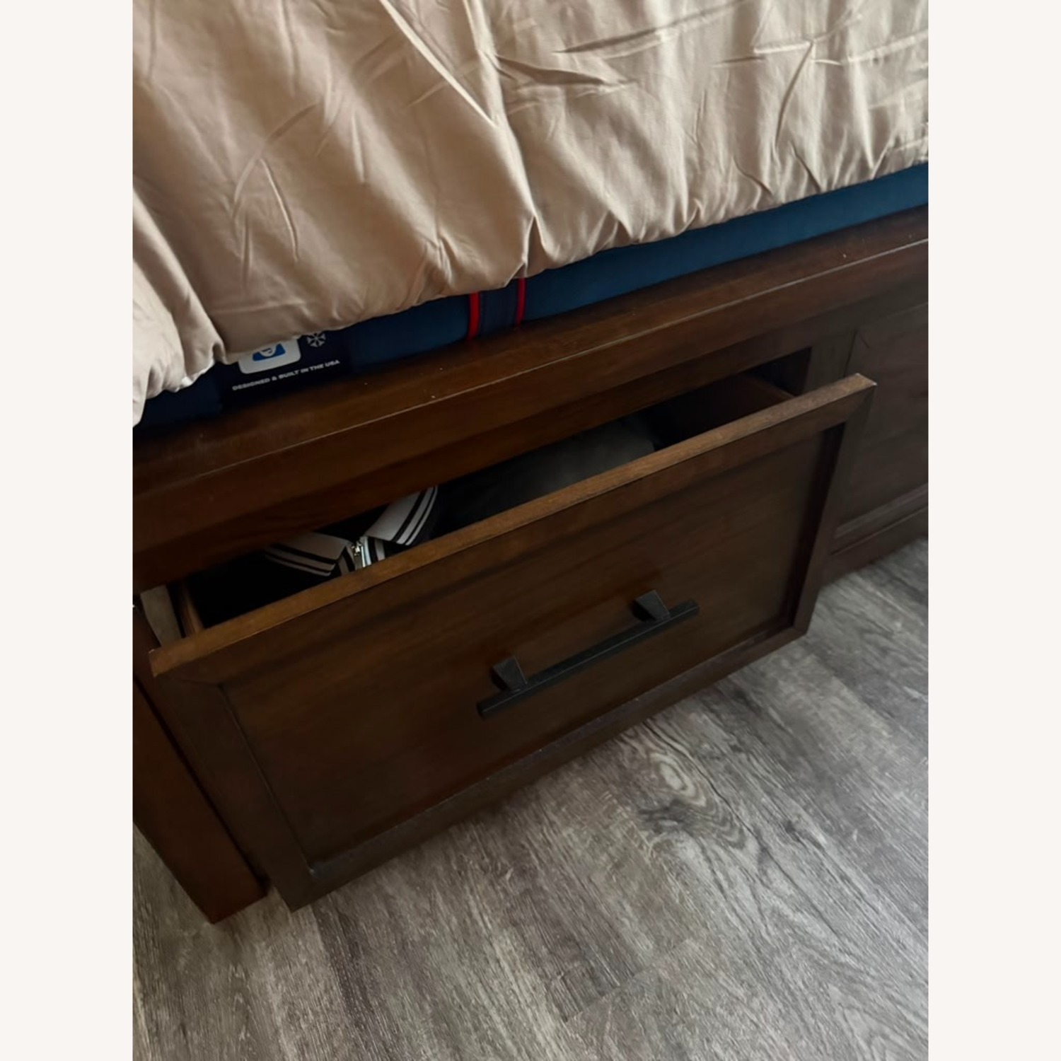 Ashley Taffenbrook Dark Brown Wood Queen Bed - image-4
