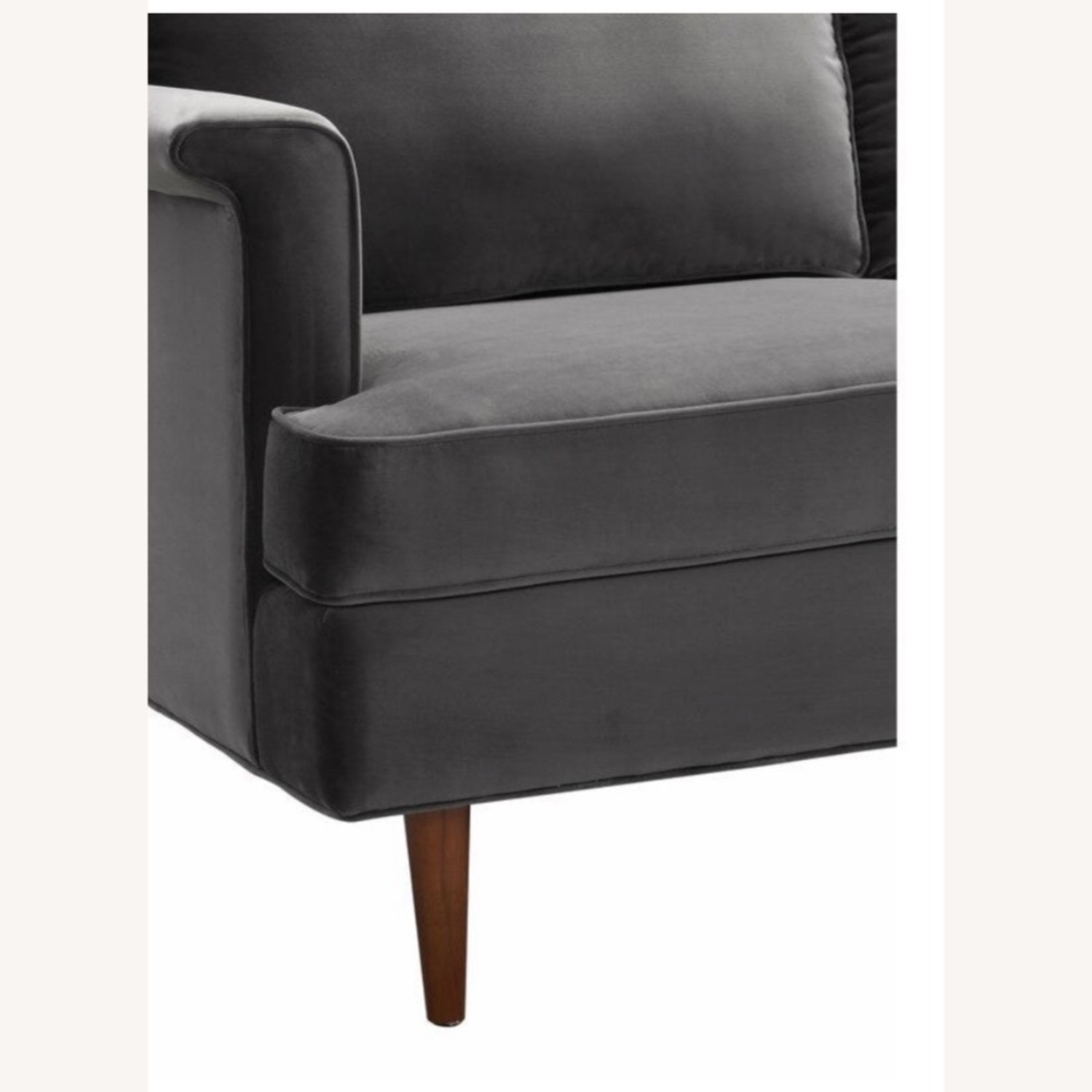 Birch Lane Dark Gray Velvet 3+ Seater Sofa - image-2
