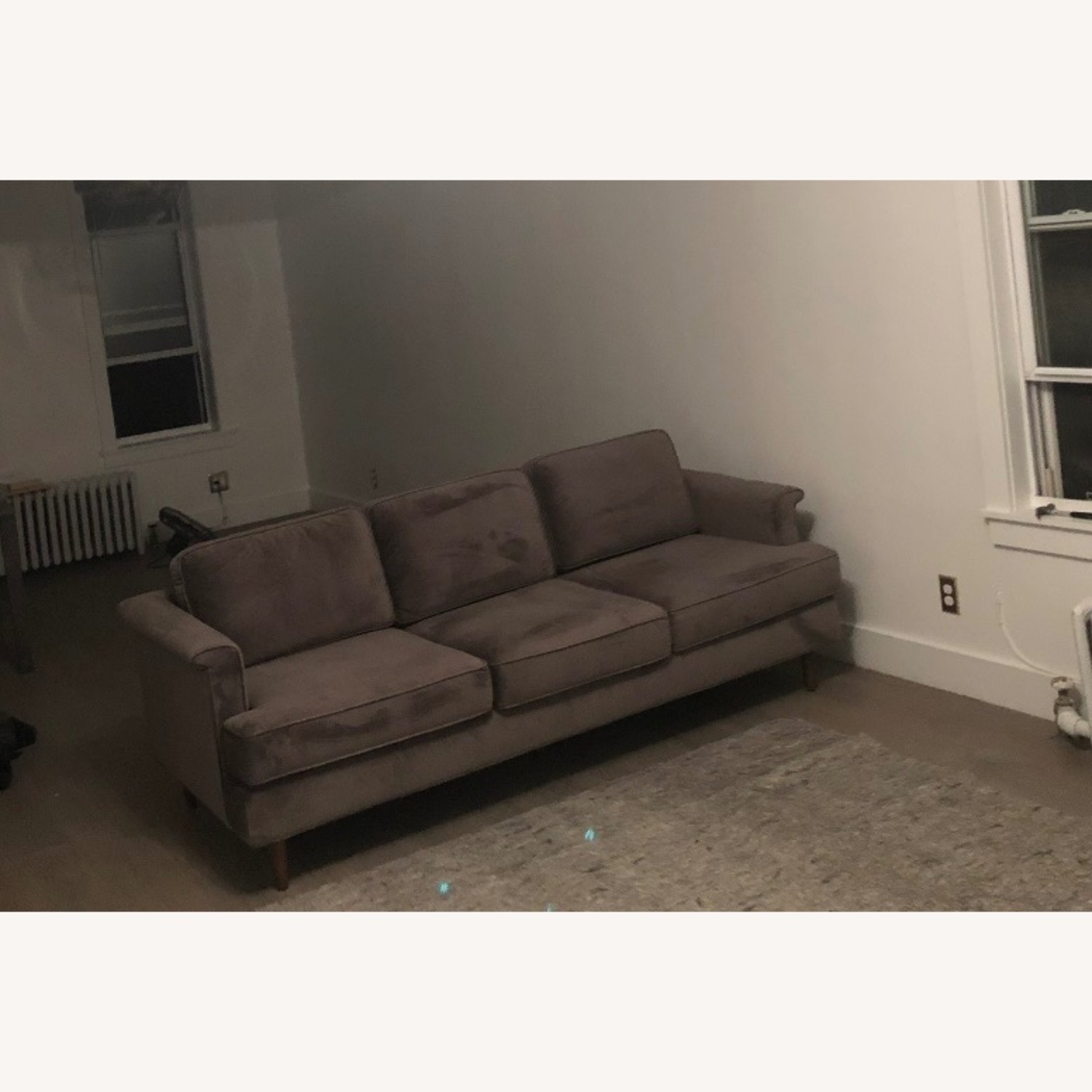 Birch Lane Dark Gray Velvet 3+ Seater Sofa - image-5