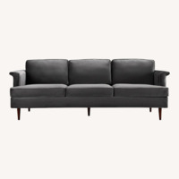 Birch Lane Dark Gray Velvet 3+ Seater Sofa