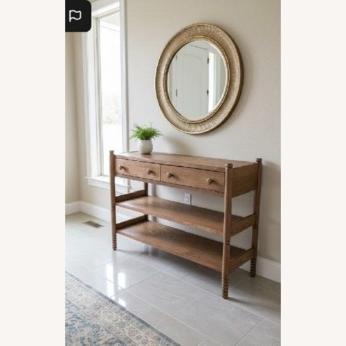 Used Lulu and Georgia Perth Oak 2-Drawer Console Table for sale on AptDeco