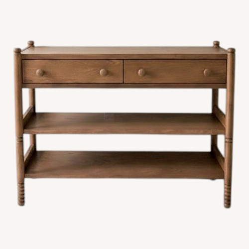 Used Lulu and Georgia Perth Oak 2-Drawer Console Table for sale on AptDeco
